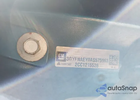 2010 Cadillac Srx Luxury Collection z USA, uszkodzony, nr VIN 3GYFNAEY0AS575963